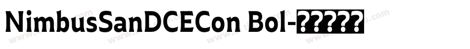 NimbusSanDCECon Bol字体转换